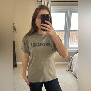 H&M green Metallica graphic tee